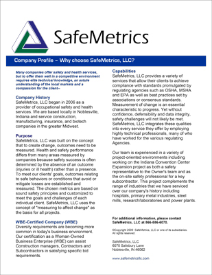 Safe Profile.pdf Resources – SafeMetrics
